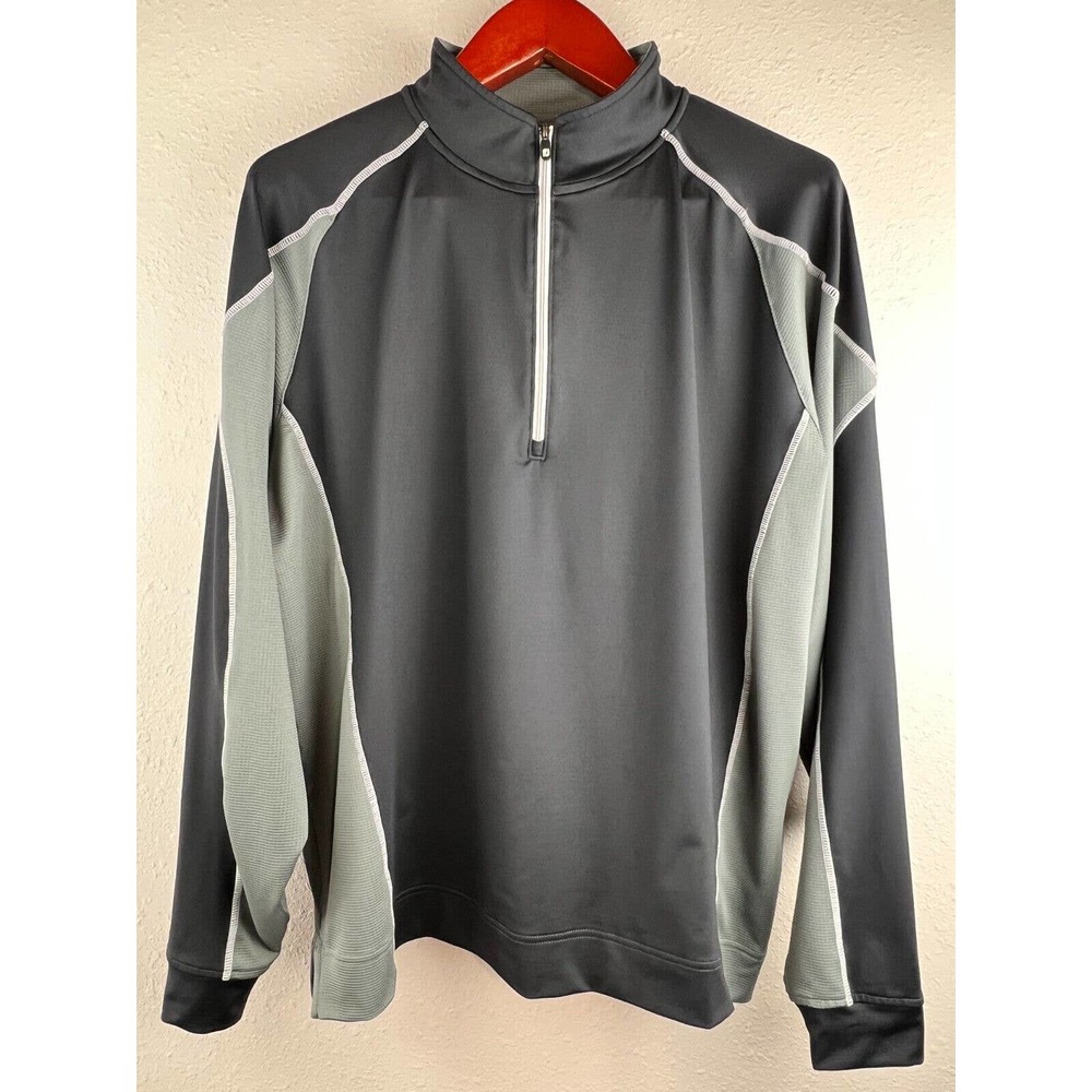 FootJoy Size Large 1/4 Zip Black and Grey Men’s Activewear Jacket